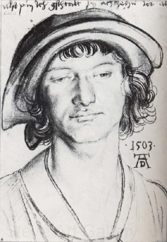 Albrecht Durer Young man with a cap